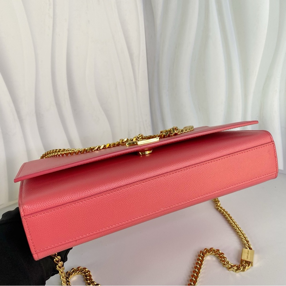 Yves SAINT LAURENT Kate Chain Shoulder Bag Pink Leather Goldtone - Picture 5 of 10